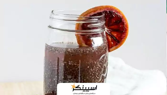 نوشیدنی انرژی زا خانگی چیا چای سبز با پرتقال خونی