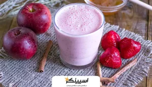 اسموتی سیب و توت فرنگی